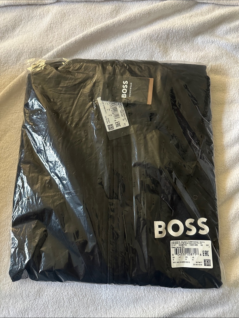 BOSS Black Lightweight Windbreaker with Bold Logo